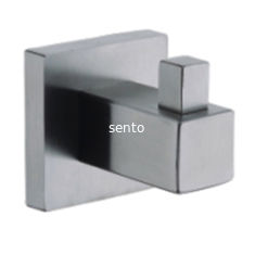 China Stainless Steel 304 Bathroom Brush Wall Mounted Square Robe Hook For exporting supplier